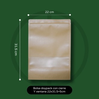22X31.5+5CM BOLSAS KRAFT DOYPACK 50 unids