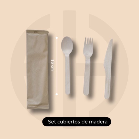 SET CUBIERTOS DE MADERA 500...