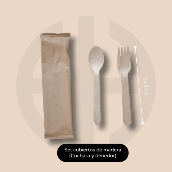 Set cuchara denedor madera...