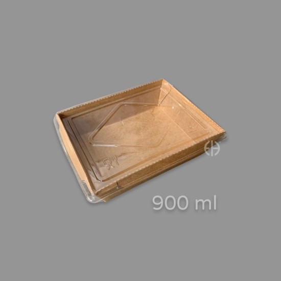 Caja kraft 900ml con tapa...