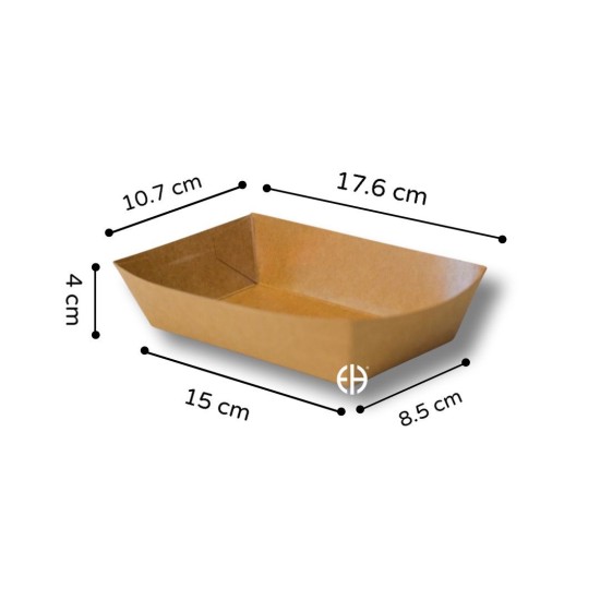 bandeja kraft 200 unids