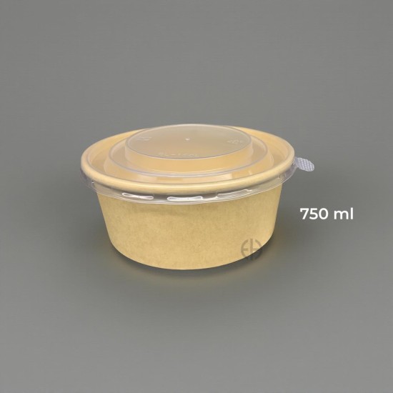 bowl kraft 750 ml con tapa...