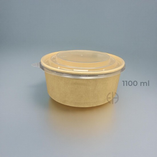 bowl kraft 1100 ml con tapa...